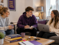 Students checking security in a shared student house in Ormskirk